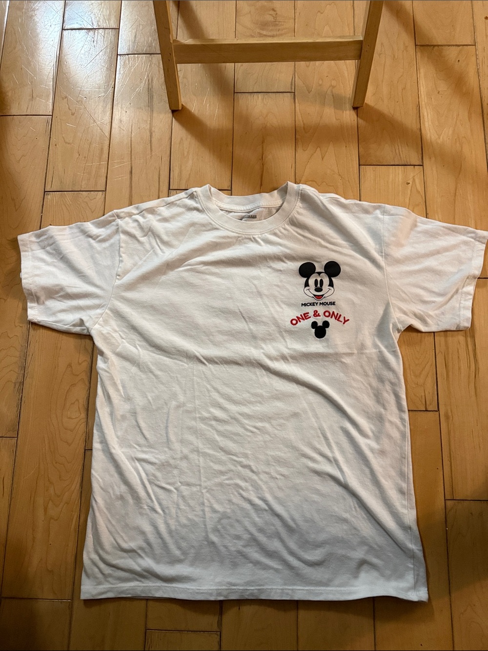 Disney White Mickey Mouse 'One & Only' Graphic Tee for Men